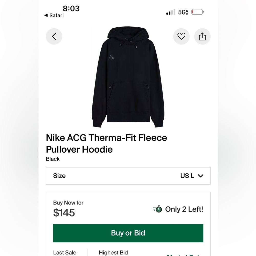 Nike ACG Hoodie Black